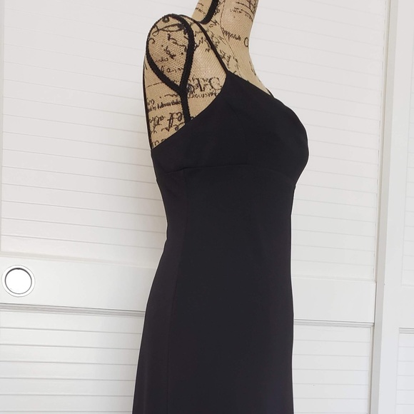 Like New BCBG Max Azria Cowl Neck Long Black Dress - Local Pickup Available - Picture 4 of 8